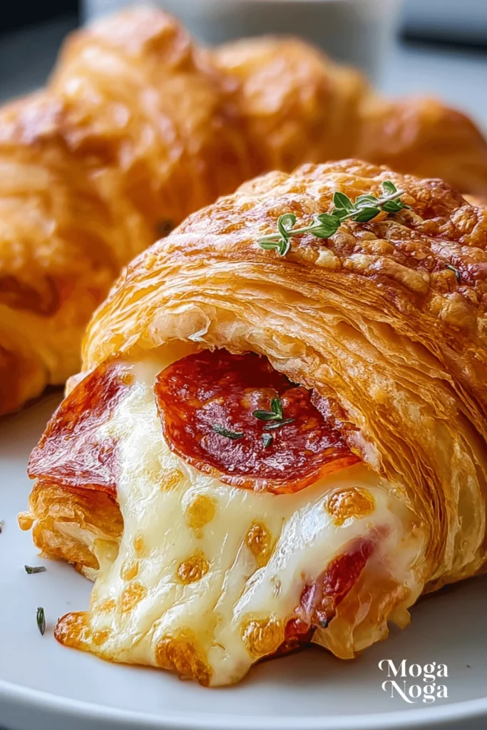 Mozzarella Pepperoni Croissant Rolls-1