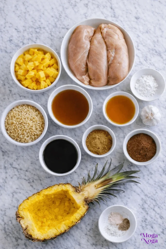 Pineapple Chicken With Rice Recipe-ingredients