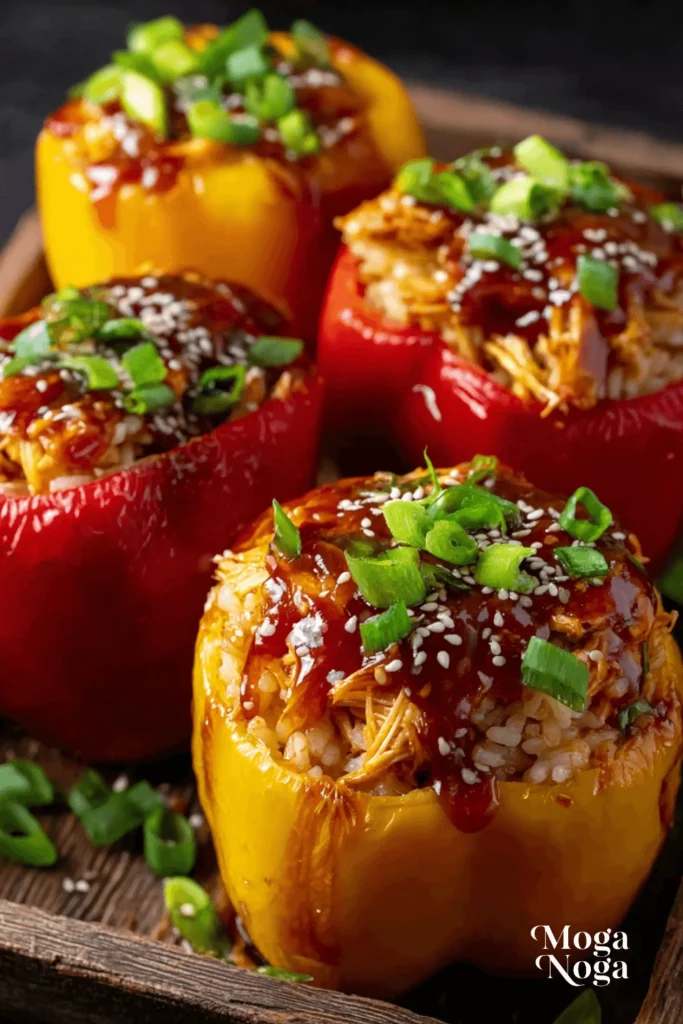 Pineapple Chicken and Rice Stuffed Peppers-2