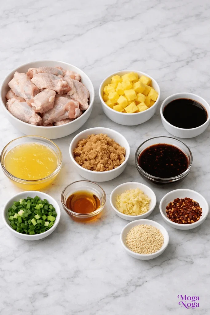 Pineapple Teriyaki Chicken Wings-ingredients