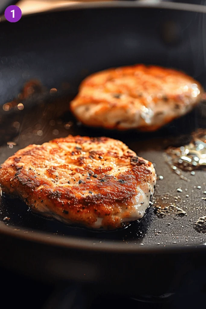 Skillet cherry chicken with white wine sauce-steps