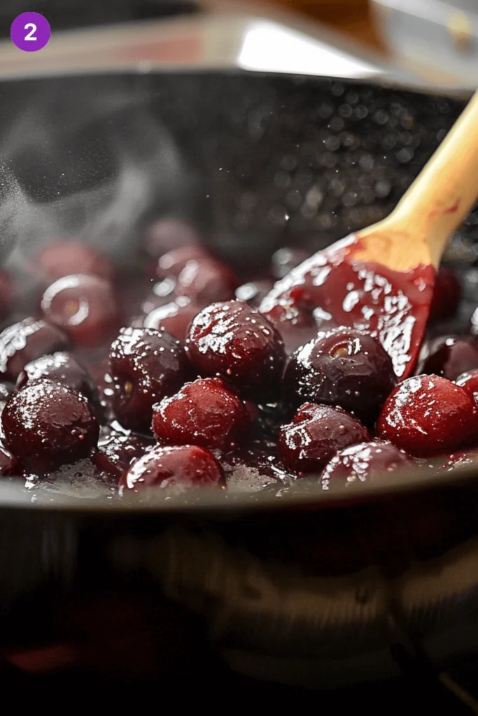 Skillet cherry chicken with white wine sauce-steps1