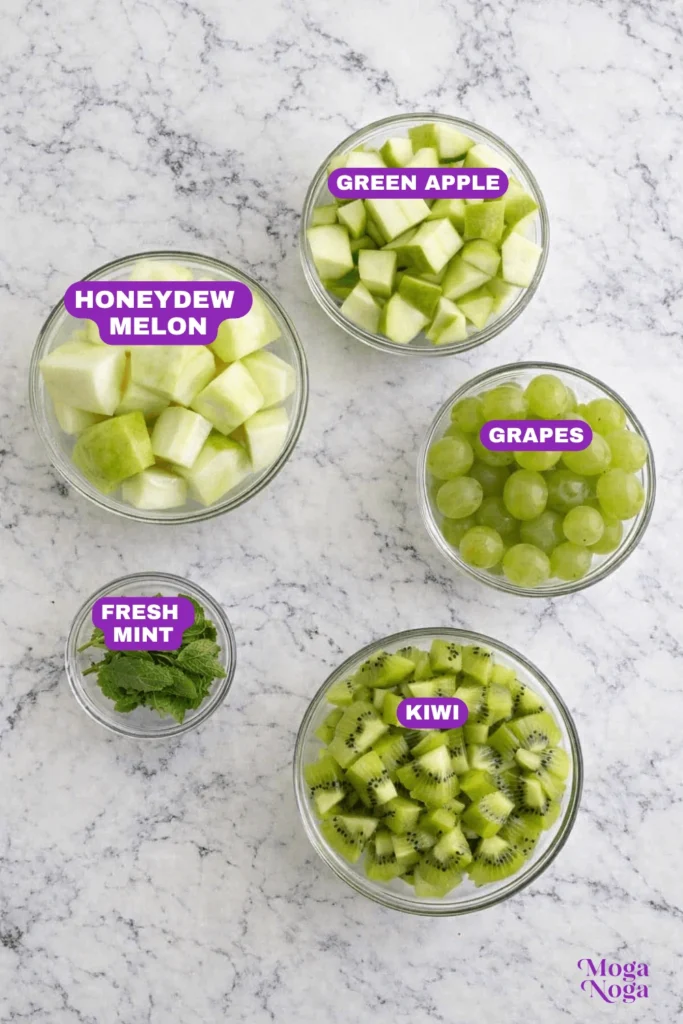 St. Patrick’s Day Green Fruit Salad-ingredients