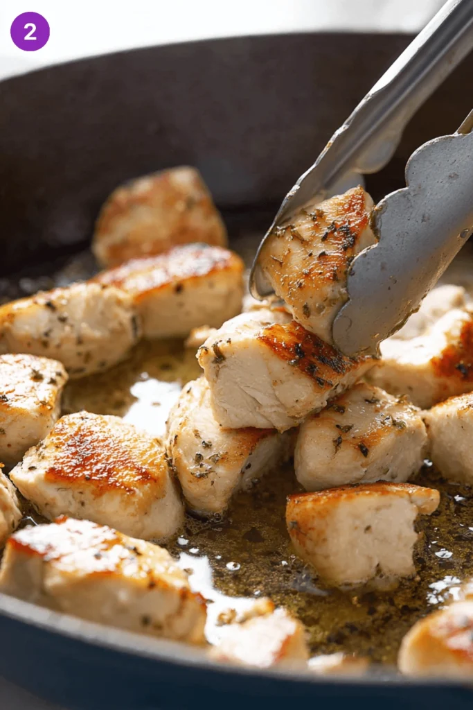 rotisserie chicken broccoli pasta-steps2