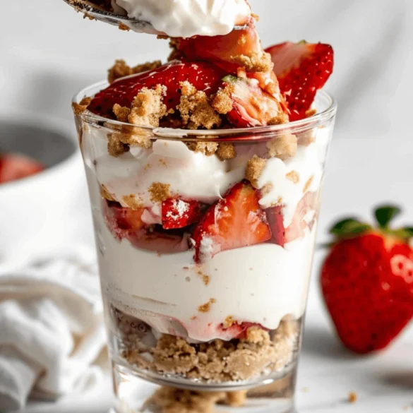 strawberry cheesecake overnight oats