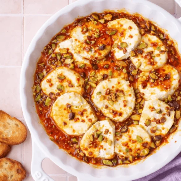 5-Ingredient Baked Goat Cheese with Apricot Jam