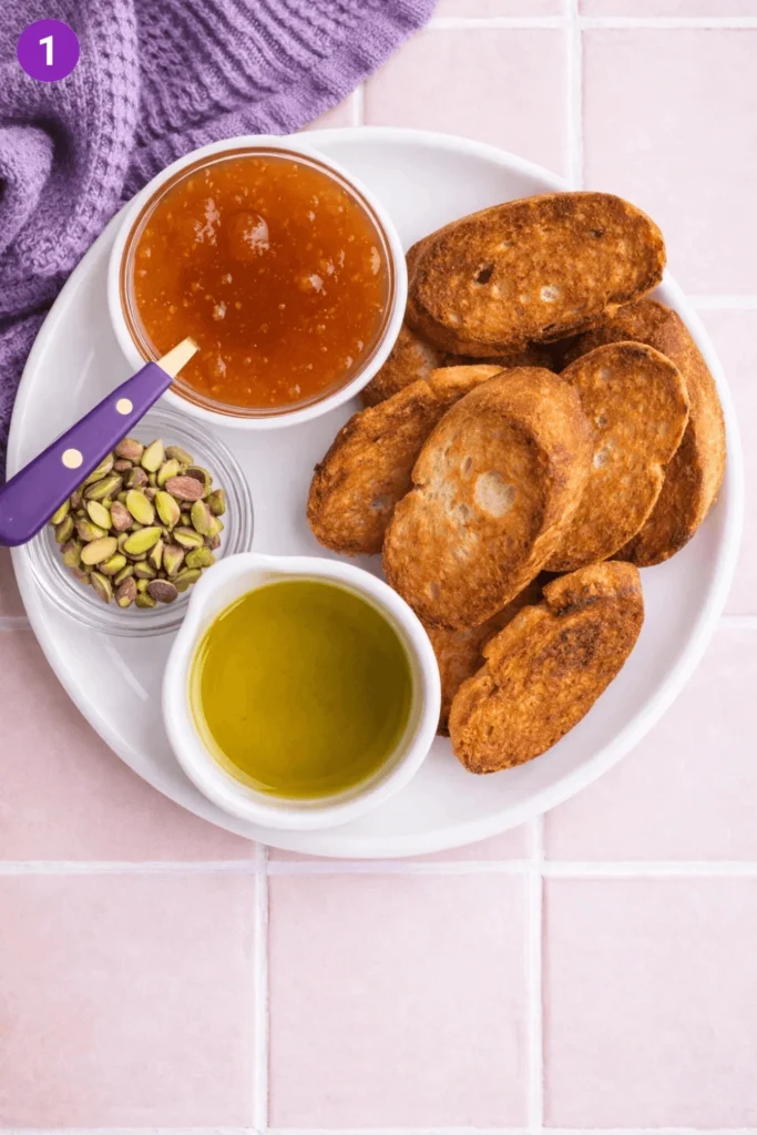 5-Ingredient Baked Goat Cheese with Apricot Jam-steps