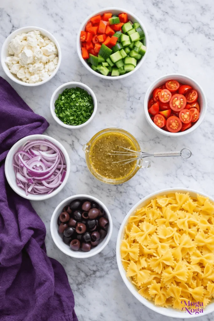  great greek pasta salad-ingredients