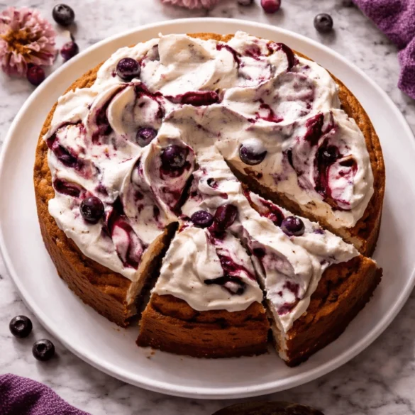 Blueberry Ricotta Pudding Cake