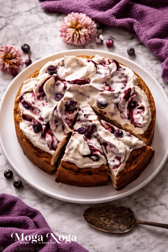 Blueberry Ricotta Pudding Cake