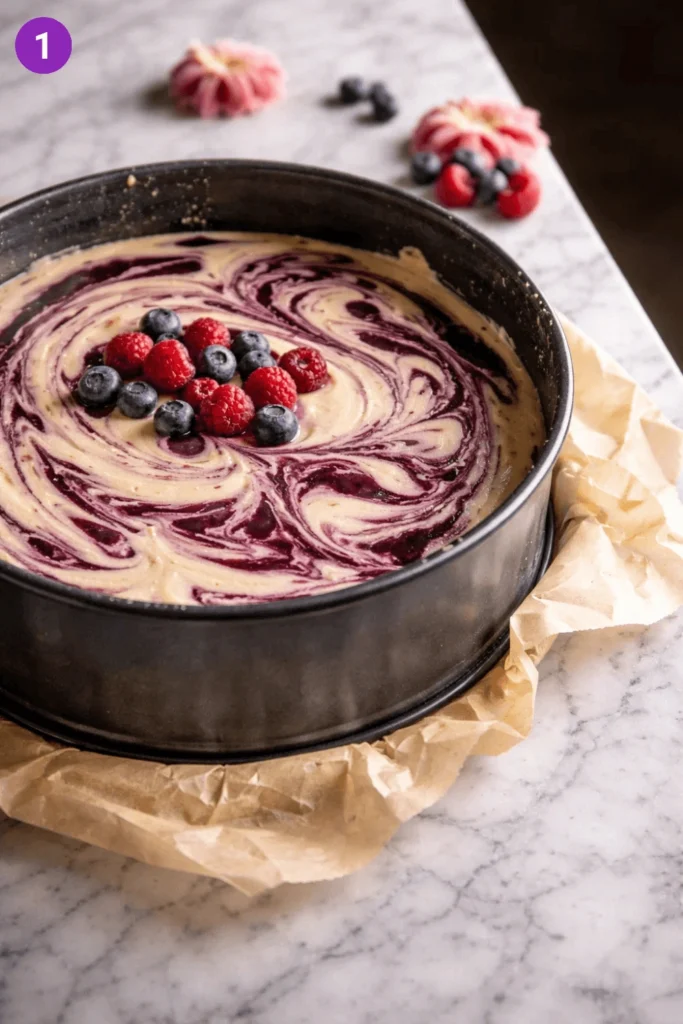 Blueberry Ricotta Pudding Cake-steps