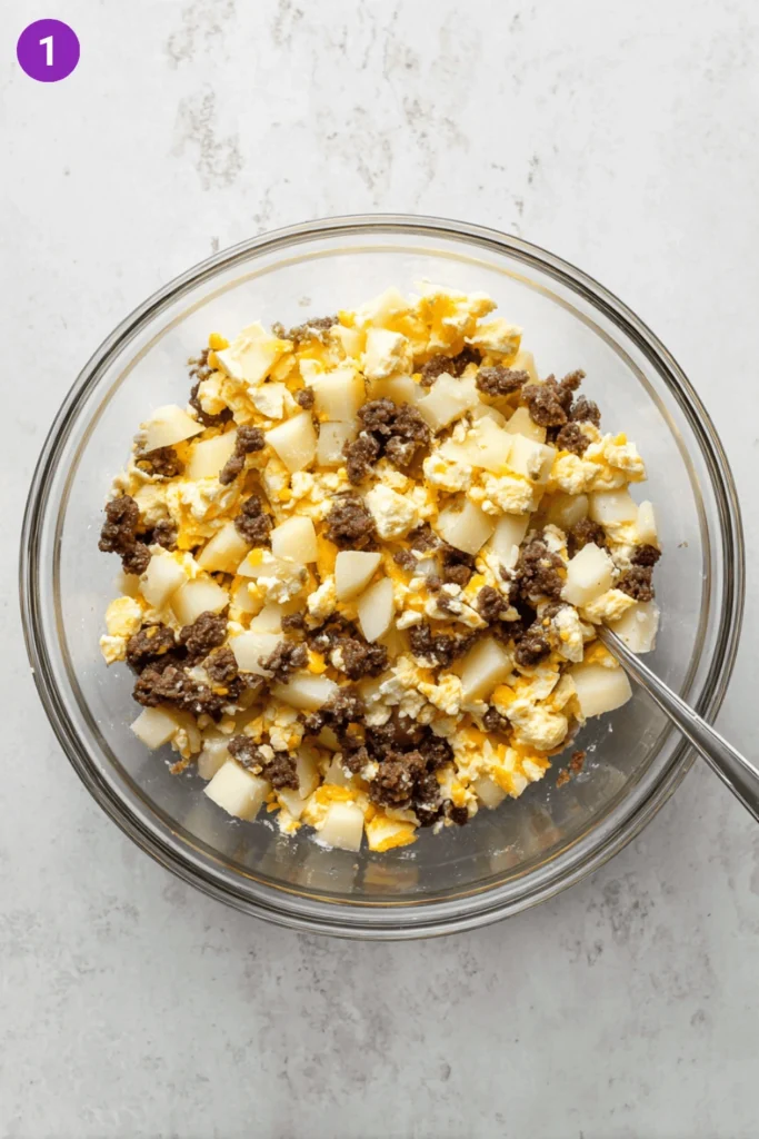 Breakfast Burrito Casserole-steps