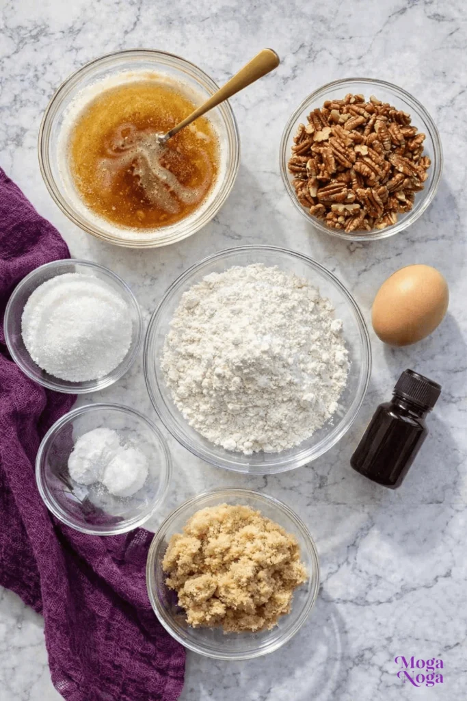 Brown butter pecan cookies-ingredients
