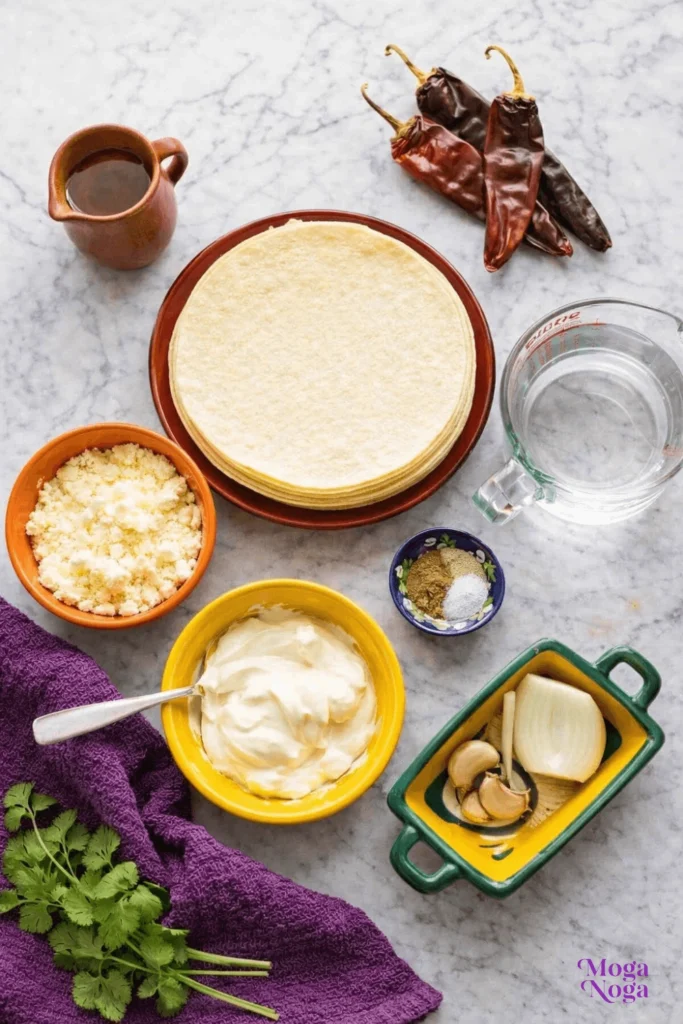 Chilaquiles-ingredients