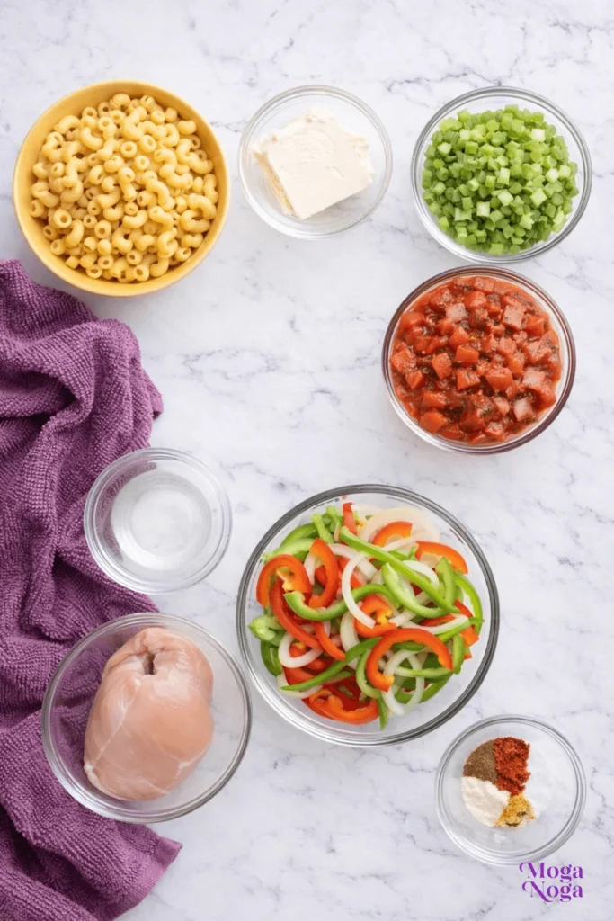 Creamy Chicken Fajita Pasta-ingredients