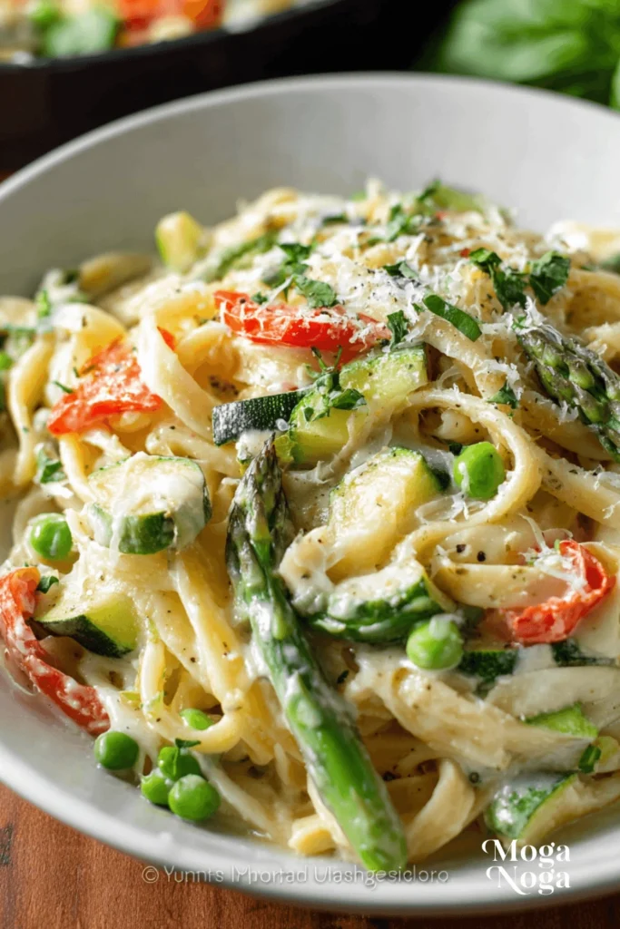 Creamy Pasta Primavera-1