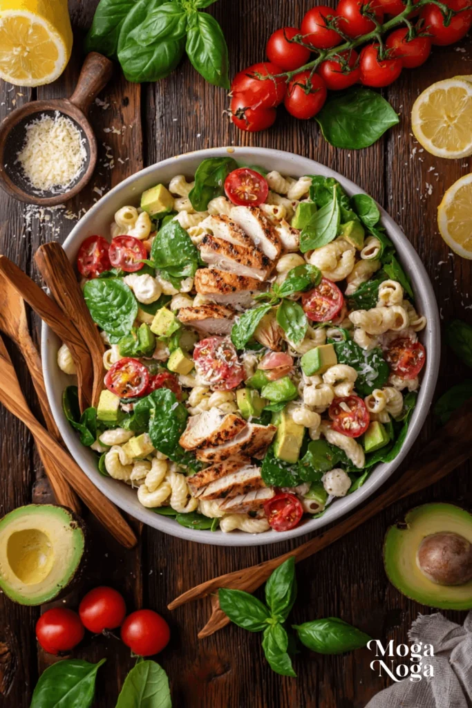 Creamy chicken pasta salad-1