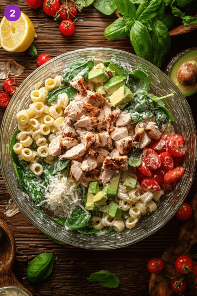 Creamy chicken pasta salad-steps1