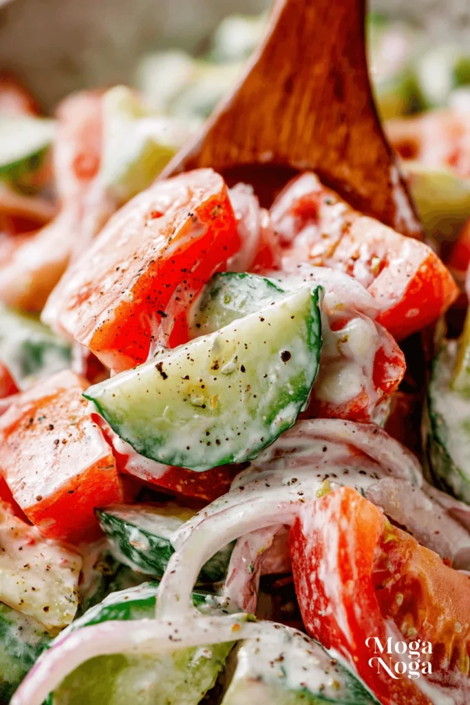 Creamy cucumber & tomato salad-1