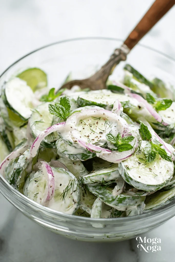 Creamy yogurt cucumber salad-1