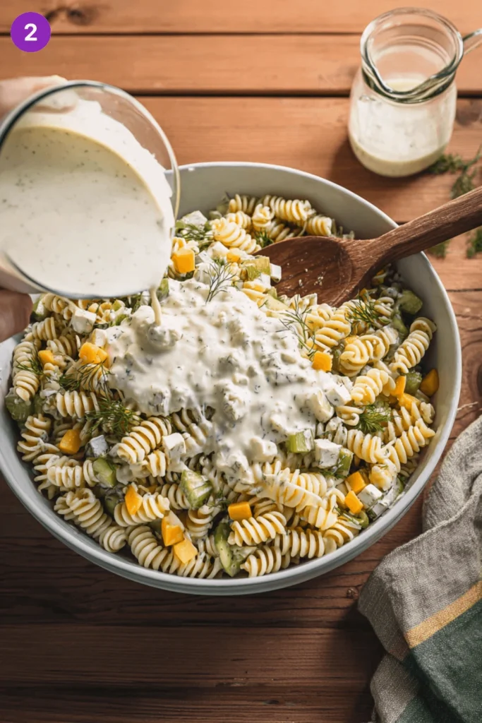 Dill Pickle Pasta Salad-steps1