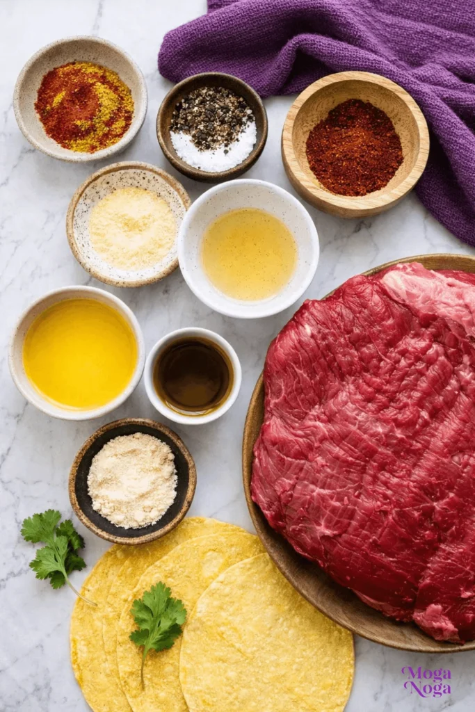 Flank Steak Tacos-ingredients