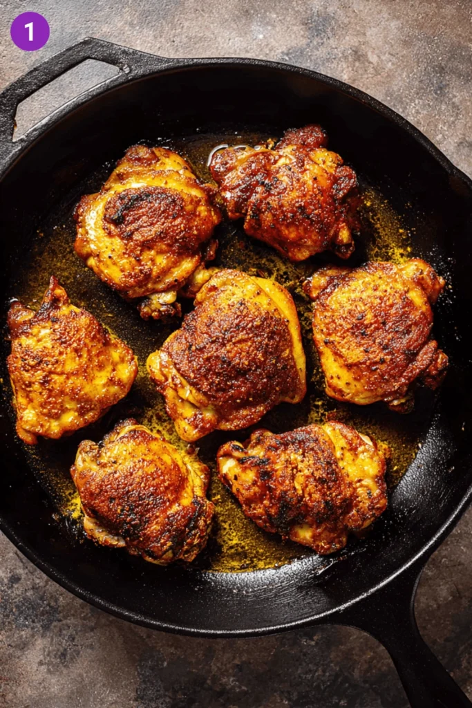 Herby Chicken and Orzo Skillet-steps