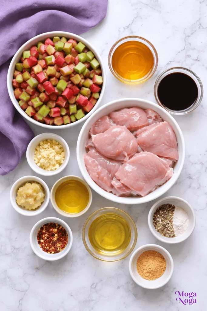 Honey Rhubarb Chicken-ingredients