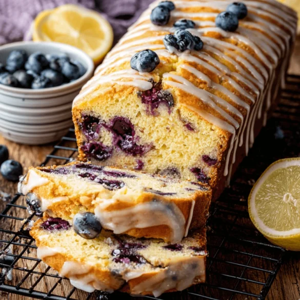 Lemon blueberry loaf cake