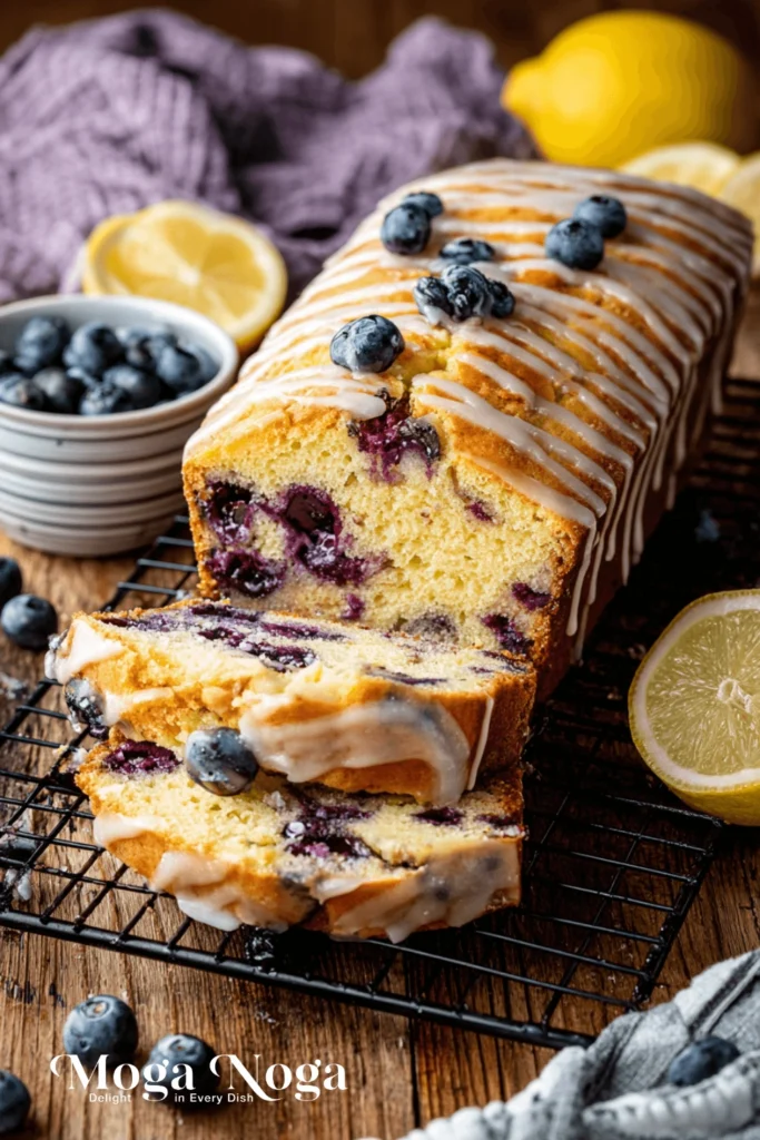 Lemon blueberry loaf cake