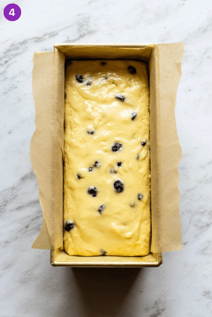 Lemon blueberry loaf cake-steps3