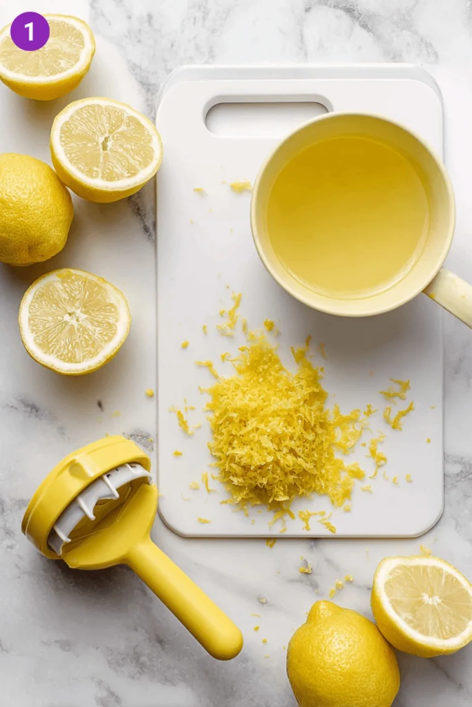 Lemon blueberry muffins-steps