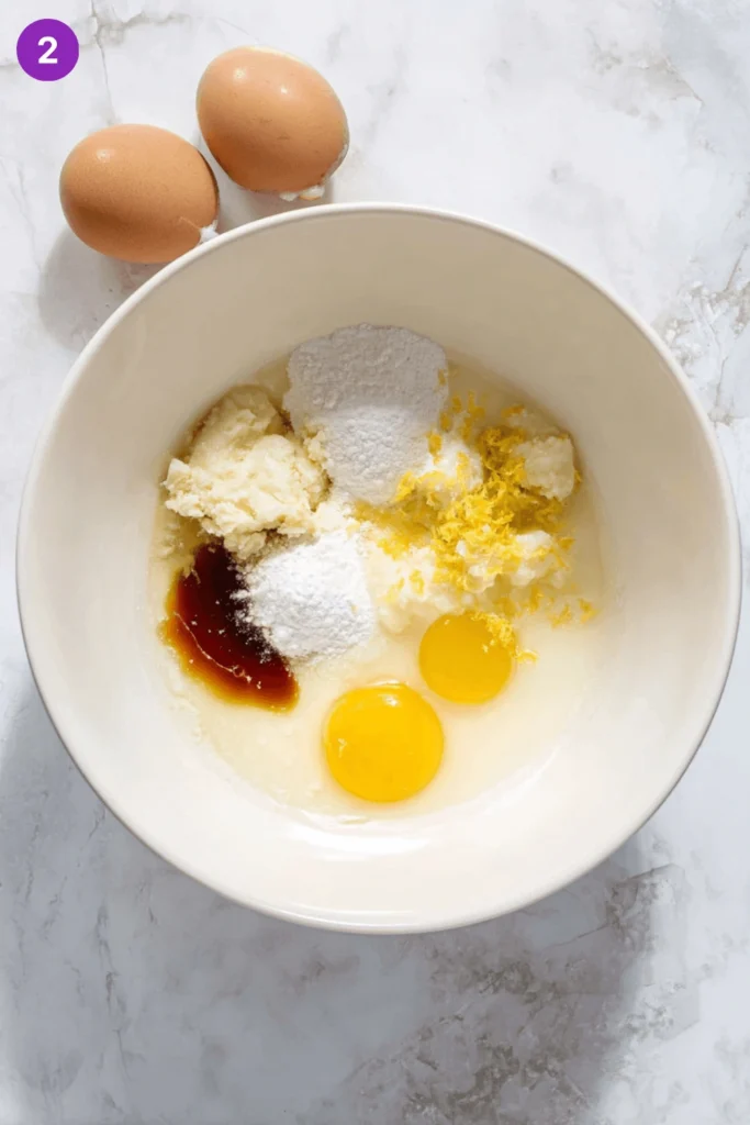 Lemon blueberry muffins-steps1