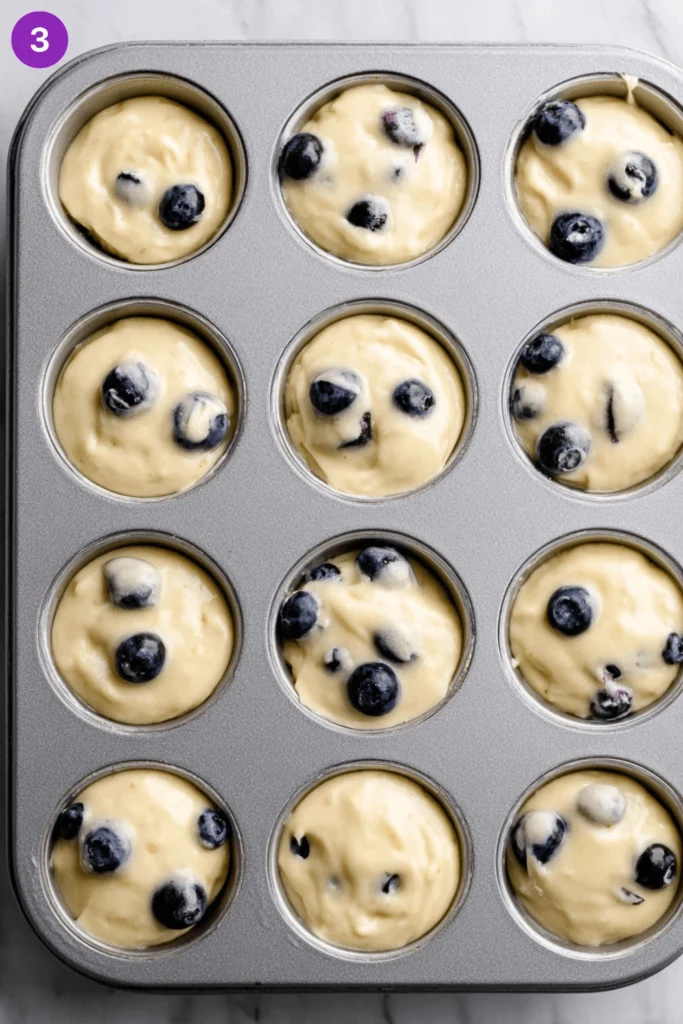 Lemon blueberry muffins-steps2