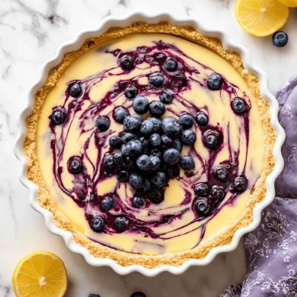Lemon blueberry tart