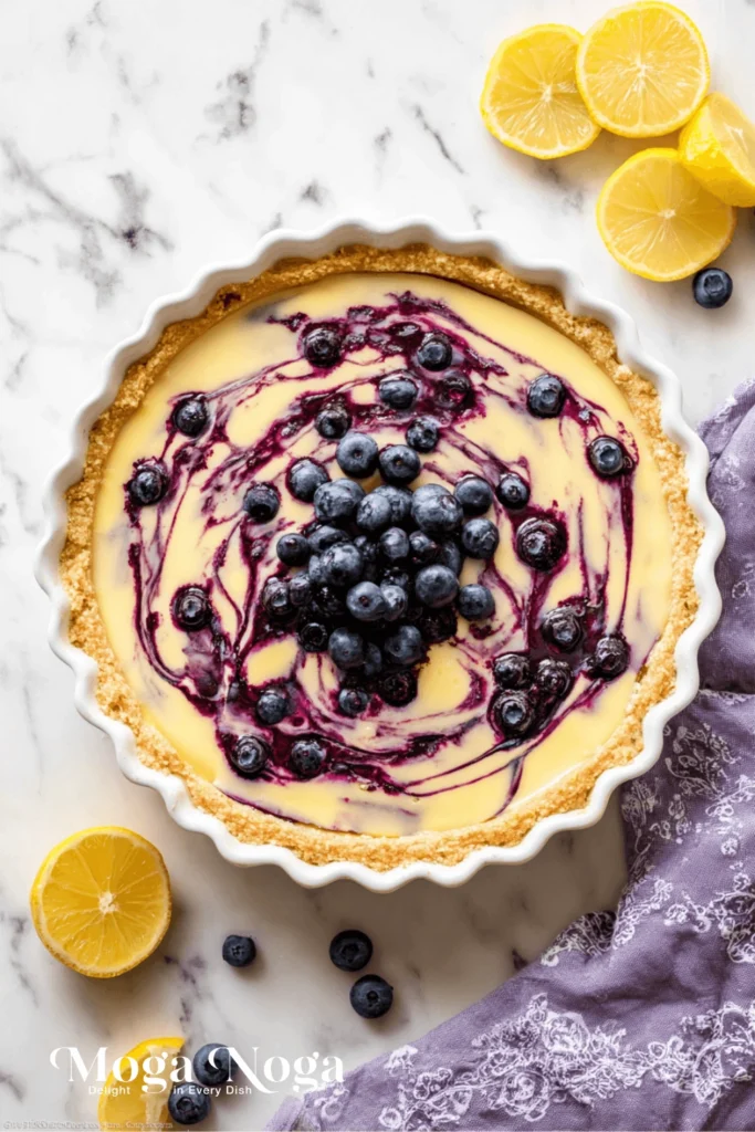 Lemon blueberry tart