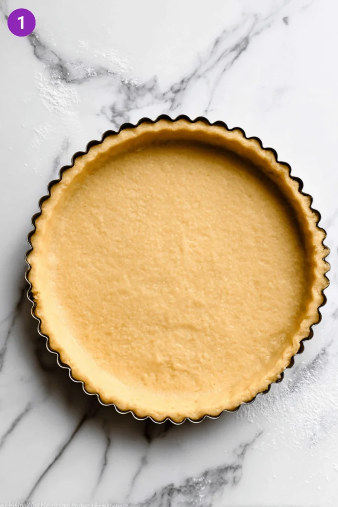 Lemon blueberry tart-steps