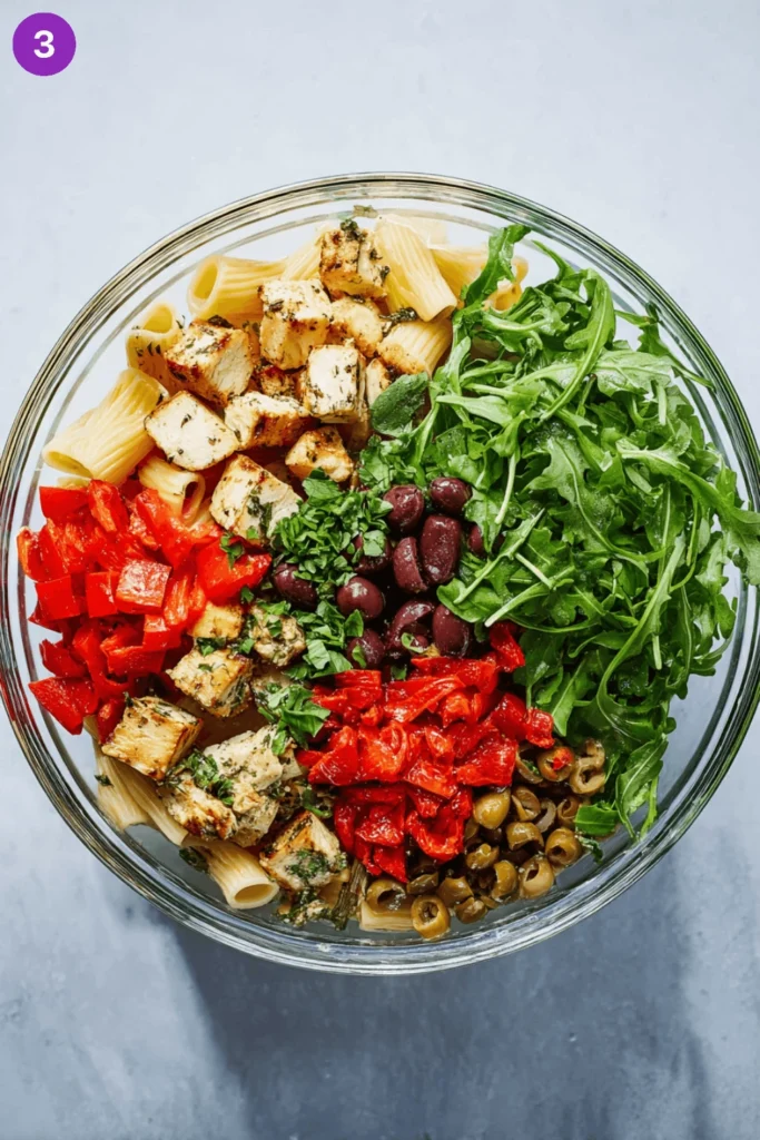 Mediterranean Chicken Pasta Salad-steps2