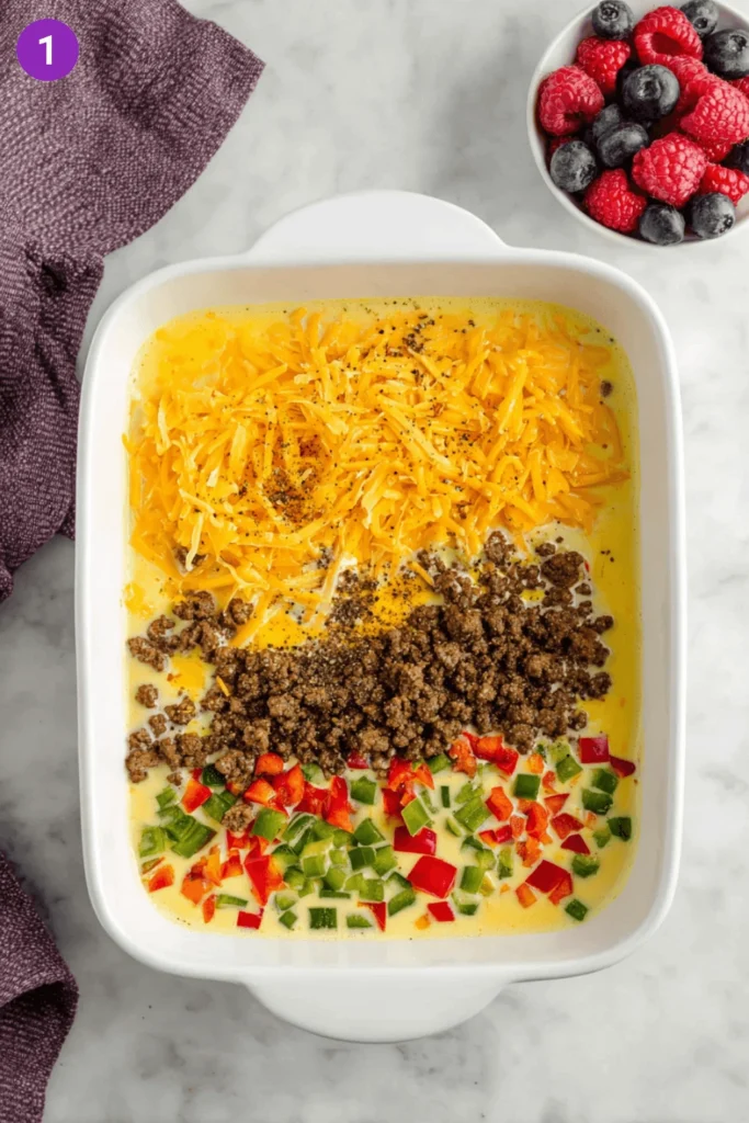 Mexican Breakfast Casserole-steps1
