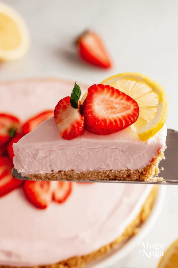 No Bake Strawberry Lemonade Pie-1