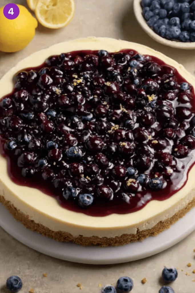 No-bake lemon blueberry cheesecake-steps3