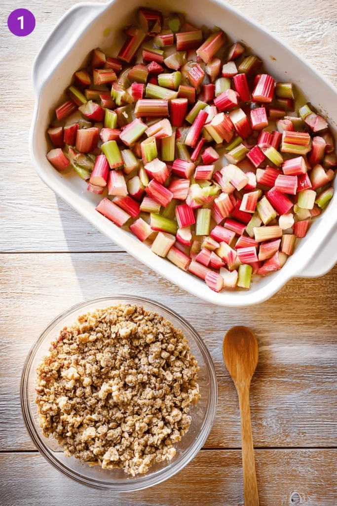 Rhubarb Crisp-steps