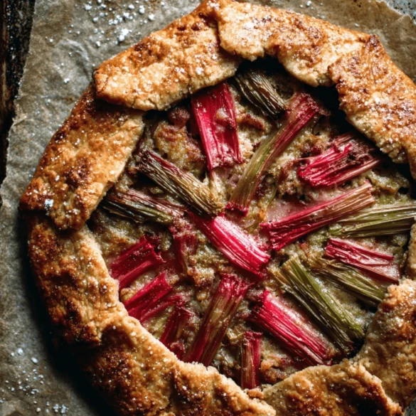 Rhubarb Galette with Frangipane