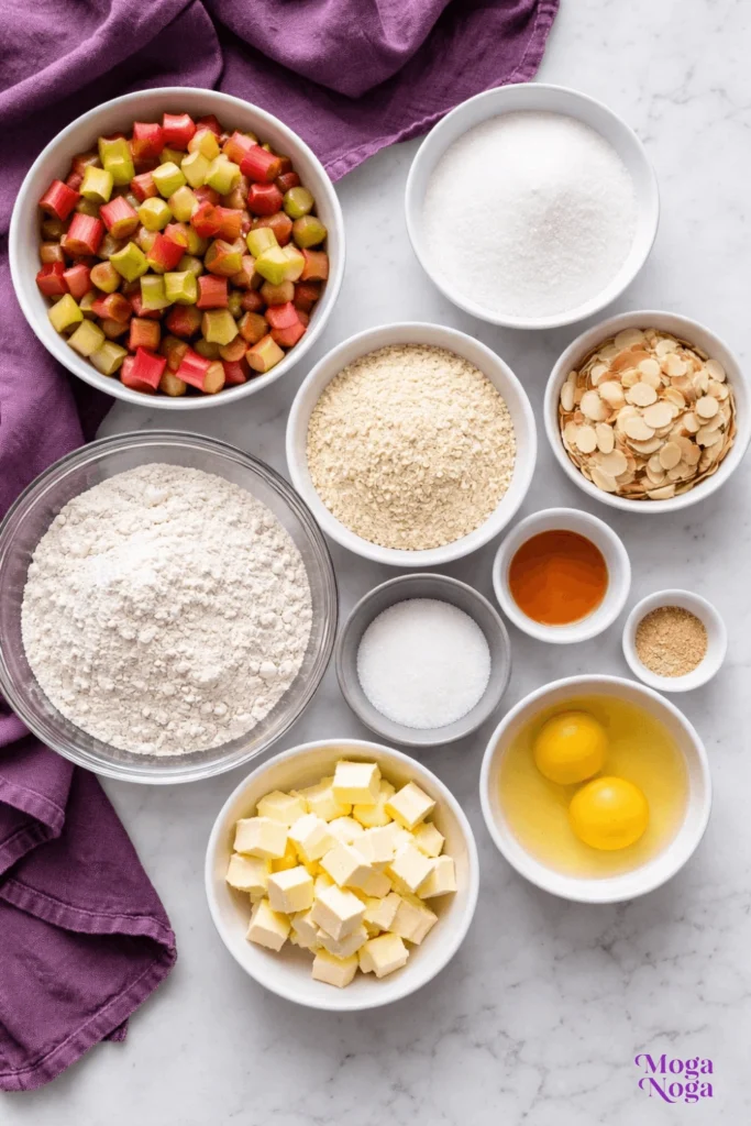 Rhubarb Galette with Frangipane-ingredients