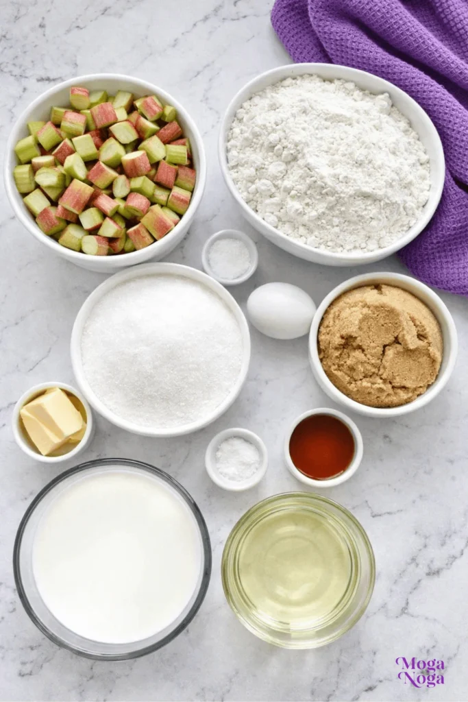 Rhubarb Muffins-ingredients