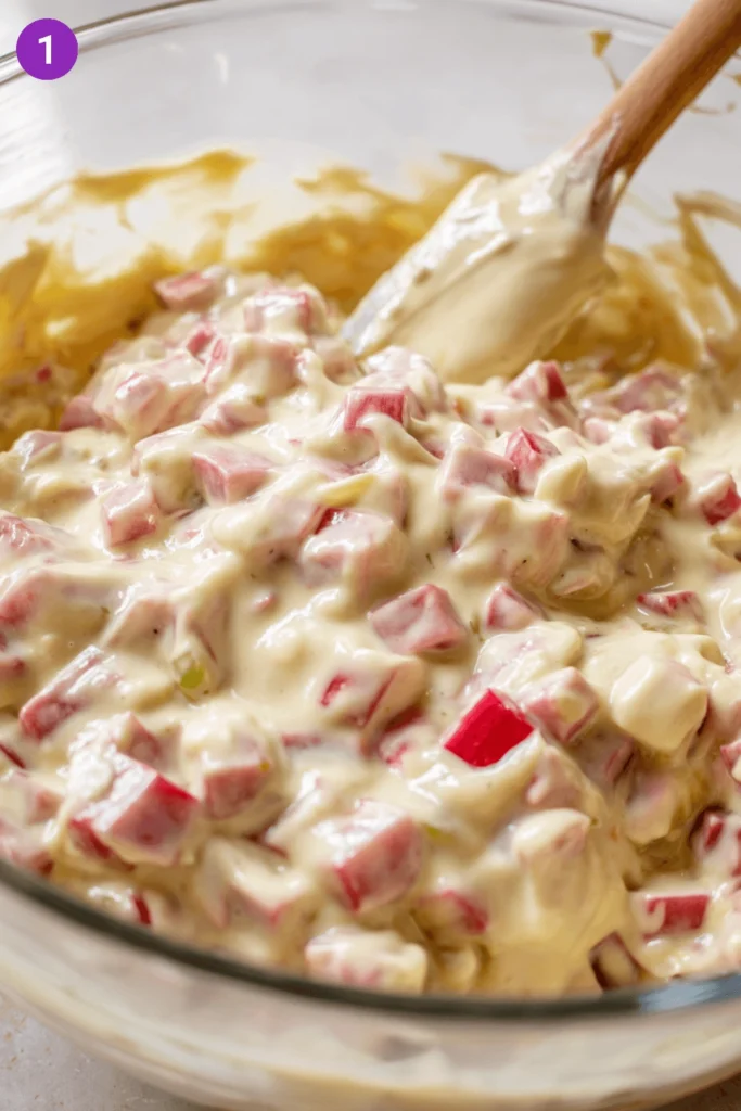 Rhubarb Muffins-steps