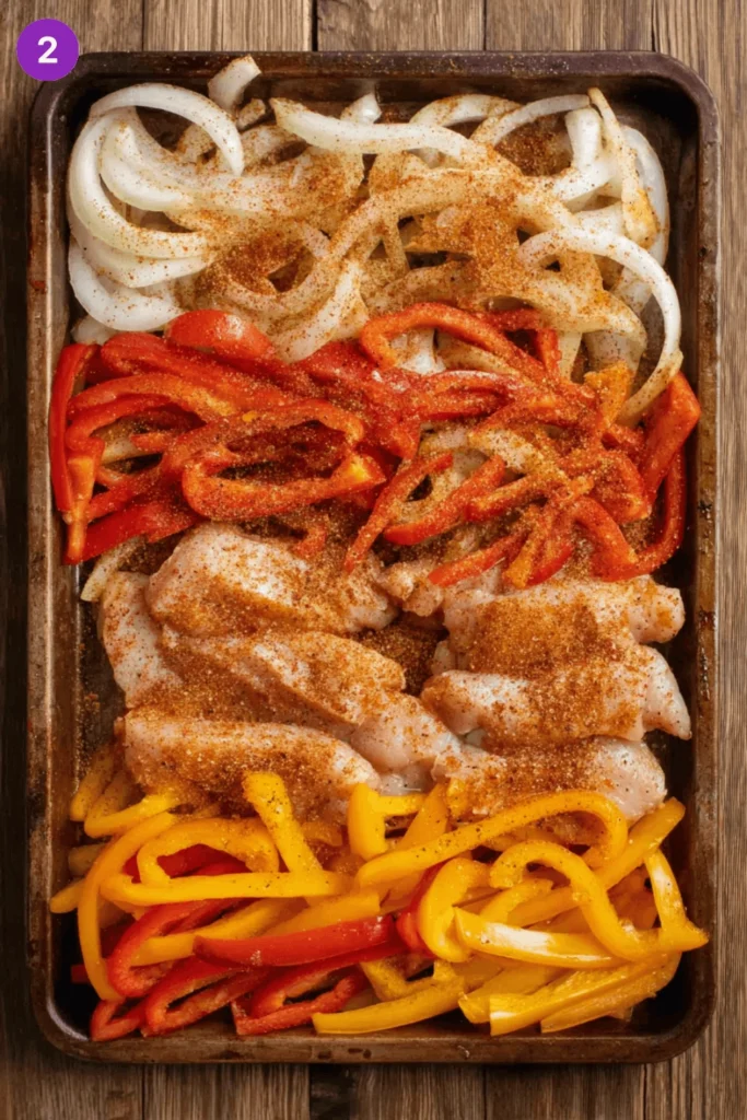 Sheet Pan Chicken Fajitas-steps1