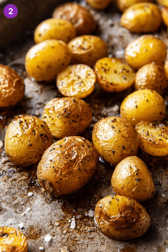 Sheet Pan Dijon Salmon and Panko Potatoes-steps1
