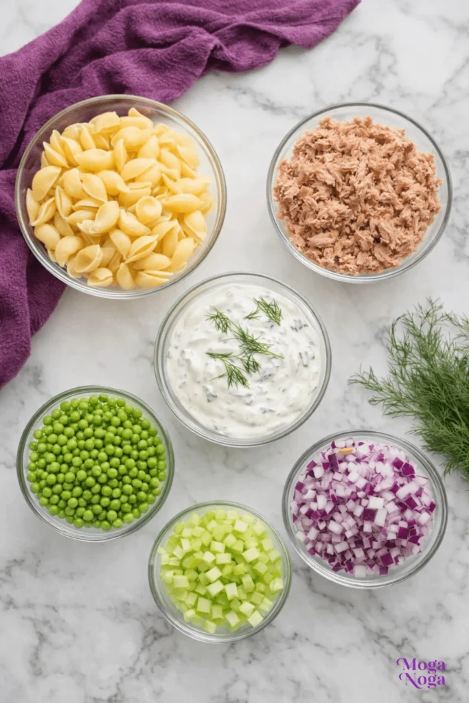 Tuna Pasta Salad-ingredients