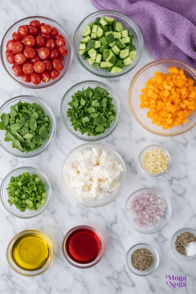 Burrata Chopped Salad-Ingredients